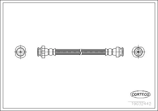Bremsschlauch Hinterachse CORTECO 19032442