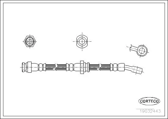 Bremsschlauch Vorderachse CORTECO 19032443