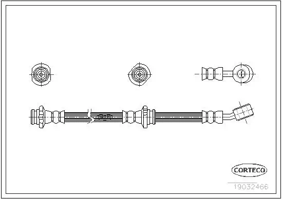 Bremsschlauch Vorderachse CORTECO 19032466