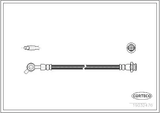 Bremsschlauch Vorderachse CORTECO 19032476