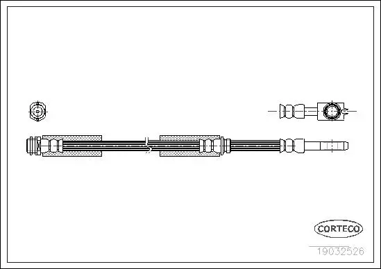 Bremsschlauch Vorderachse CORTECO 19032526