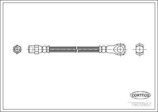 Bremsschlauch Hinterachse CORTECO 19032657