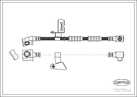 Bremsschlauch Vorderachse links CORTECO 19032659