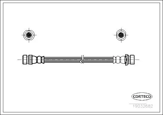 Bremsschlauch Hinterachse CORTECO 19032682