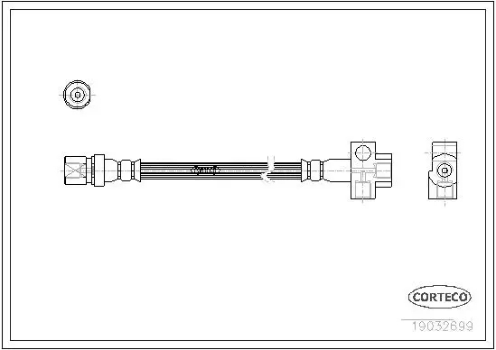 Bremsschlauch Hinterachse CORTECO 19032699