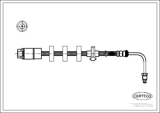 Bremsschlauch Vorderachse links CORTECO 19032700