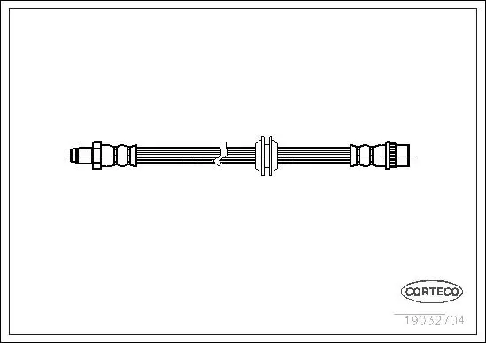 Bremsschlauch Hinterachse CORTECO 19032704