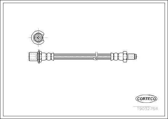 Bremsschlauch Hinterachse CORTECO 19032764