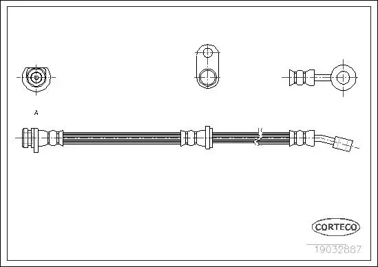 Bremsschlauch Hinterachse links CORTECO 19032887