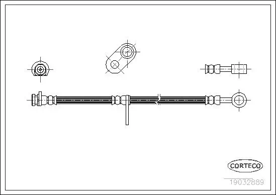 Bremsschlauch Vorderachse links CORTECO 19032889