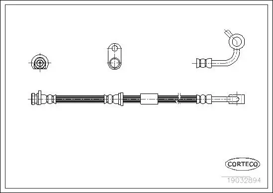 Bremsschlauch Vorderachse links CORTECO 19032894