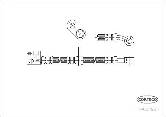 Bremsschlauch Vorderachse CORTECO 19032983