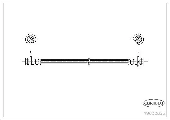 Bremsschlauch Hinterachse rechts CORTECO 19032986
