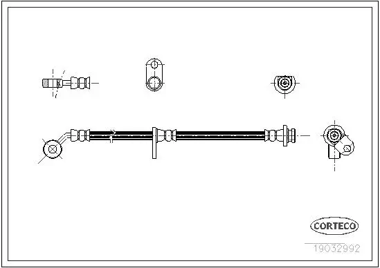 Bremsschlauch Vorderachse CORTECO 19032992 Bild Bremsschlauch Vorderachse CORTECO 19032992