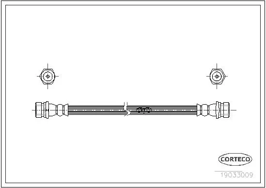 Bremsschlauch Hinterachse CORTECO 19033009