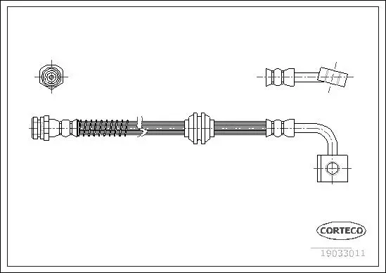 Bremsschlauch Vorderachse CORTECO 19033011