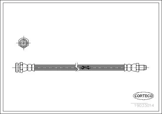 Bremsschlauch Hinterachse CORTECO 19033014