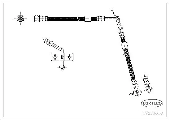 Bremsschlauch Vorderachse CORTECO 19033018