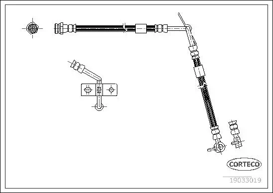 Bremsschlauch Vorderachse CORTECO 19033019