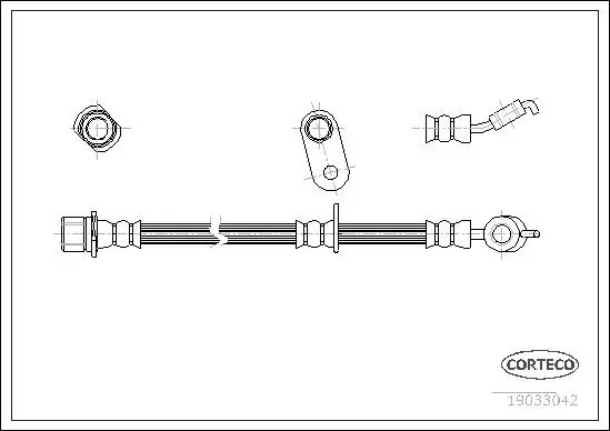 Bremsschlauch Vorderachse CORTECO 19033042