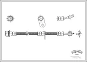 Bremsschlauch Vorderachse rechts CORTECO 19033051