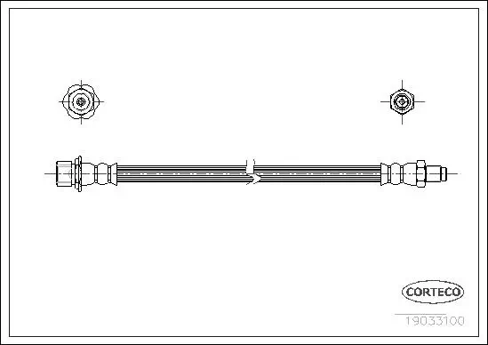 Bremsschlauch Hinterachse CORTECO 19033100