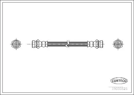 Bremsschlauch Hinterachse CORTECO 19033525 Bild Bremsschlauch Hinterachse CORTECO 19033525