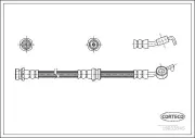 Bremsschlauch Vorderachse links CORTECO 19033545