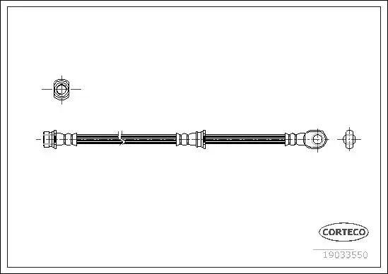 Bremsschlauch Hinterachse CORTECO 19033550