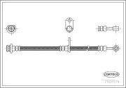 Bremsschlauch Hinterachse CORTECO 19033574