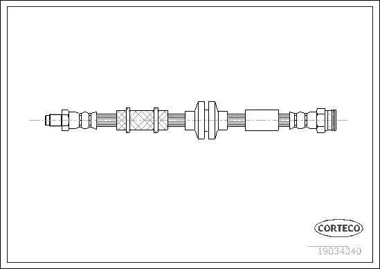 Bremsschlauch Vorderachse CORTECO 19034340 Bild Bremsschlauch Vorderachse CORTECO 19034340