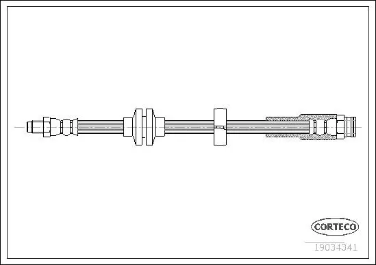 Bremsschlauch Hinterachse CORTECO 19034341