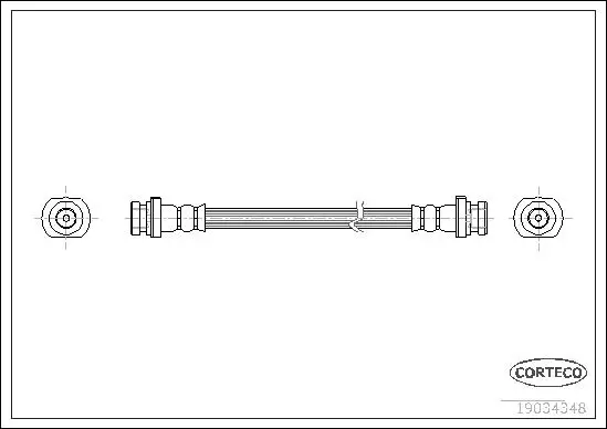 Bremsschlauch Hinterachse CORTECO 19034348