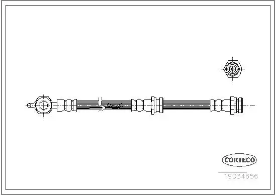 Bremsschlauch Hinterachse links Hinterachse rechts Vorderachse links Vorderachse rechts CORTECO 19034656 Bild Bremsschlauch Hinterachse links Hinterachse rechts Vorderachse links Vorderachse rechts CORTECO 19034656
