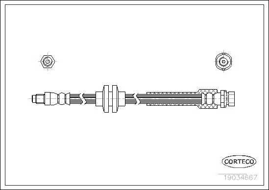 Bremsschlauch Hinterachse CORTECO 19034667
