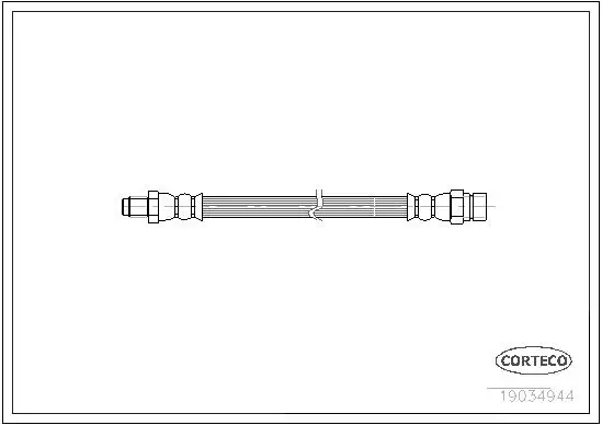 Bremsschlauch Hinterachse CORTECO 19034944