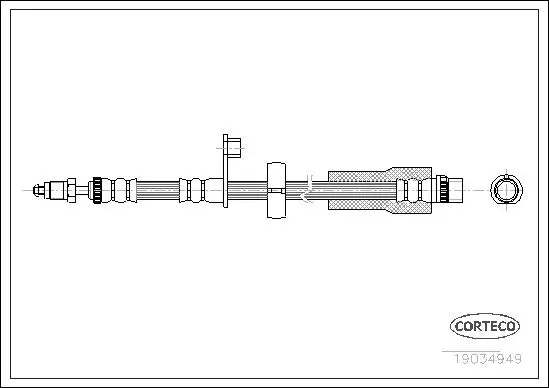 Bremsschlauch Vorderachse CORTECO 19034949