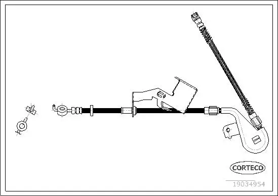 Bremsschlauch Vorderachse rechts CORTECO 19034954