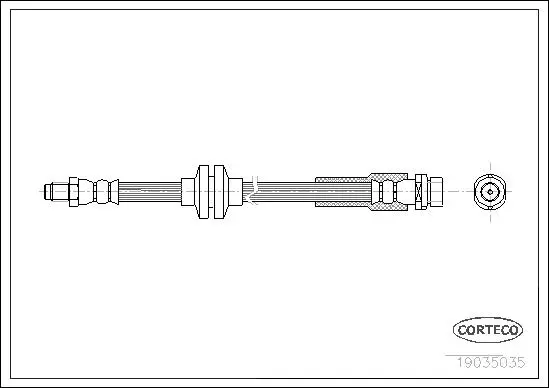 Bremsschlauch Hinterachse CORTECO 19035035