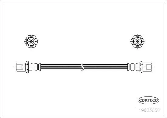 Bremsschlauch Hinterachse CORTECO 19035056