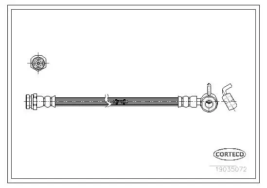 Bremsschlauch Vorderachse links CORTECO 19035072