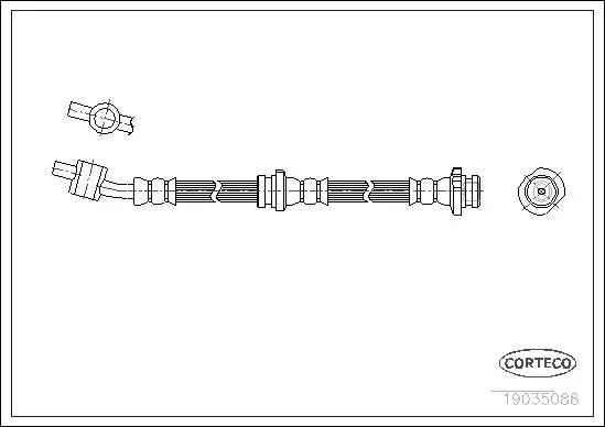 Bremsschlauch Vorderachse links CORTECO 19035088