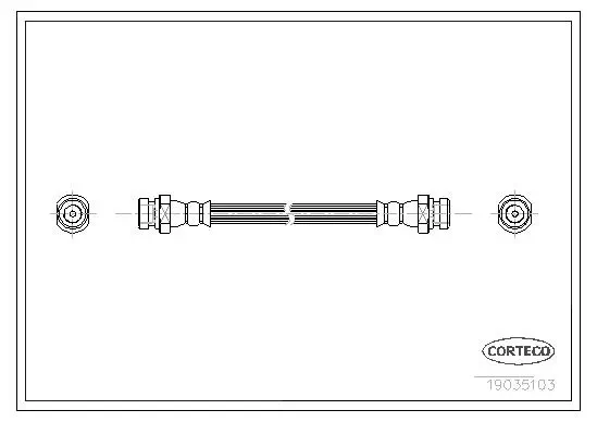 Bremsschlauch Vorderachse links Vorderachse rechts CORTECO 19035103