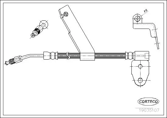 Bremsschlauch Hinterachse CORTECO 19035107