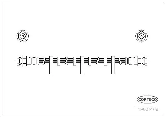 Bremsschlauch Hinterachse CORTECO 19035109