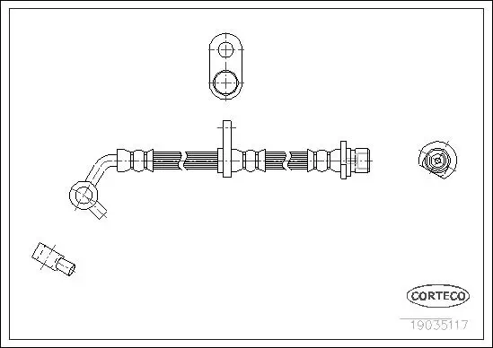 Bremsschlauch rechts CORTECO 19035117 Bild Bremsschlauch rechts CORTECO 19035117