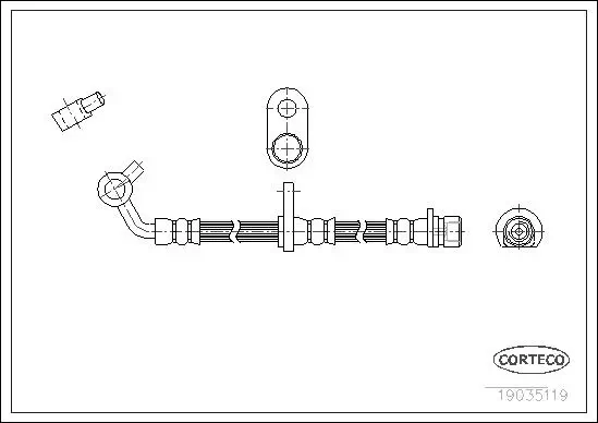 Bremsschlauch Hinterachse CORTECO 19035119