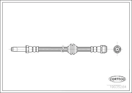 Bremsschlauch Vorderachse CORTECO 19035284