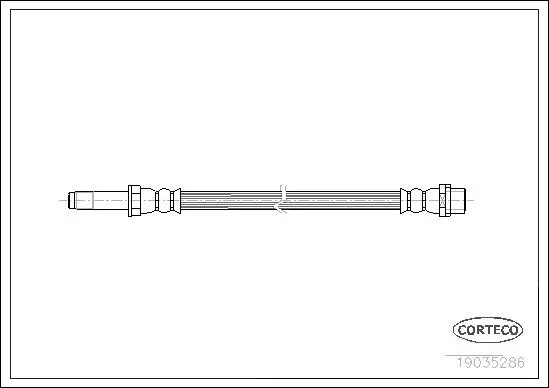 Bremsschlauch Hinterachse CORTECO 19035286