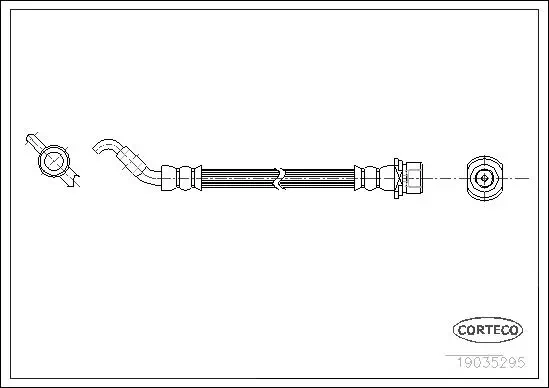 Bremsschlauch Hinterachse CORTECO 19035295